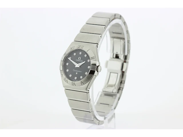Dames polshorloge omega, constellation, zwarte wijzerplaat, bouwjaar ca 2010 - afbeelding 4 van  9