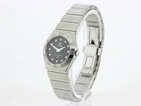 Dames polshorloge omega, constellation, zwarte wijzerplaat, bouwjaar ca 2010 - afbeelding 4 van  9