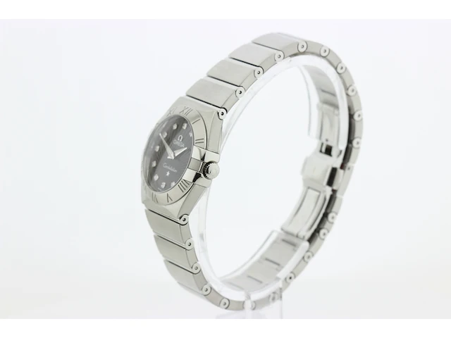 Dames polshorloge omega, constellation, zwarte wijzerplaat, bouwjaar ca 2010 - afbeelding 5 van  9