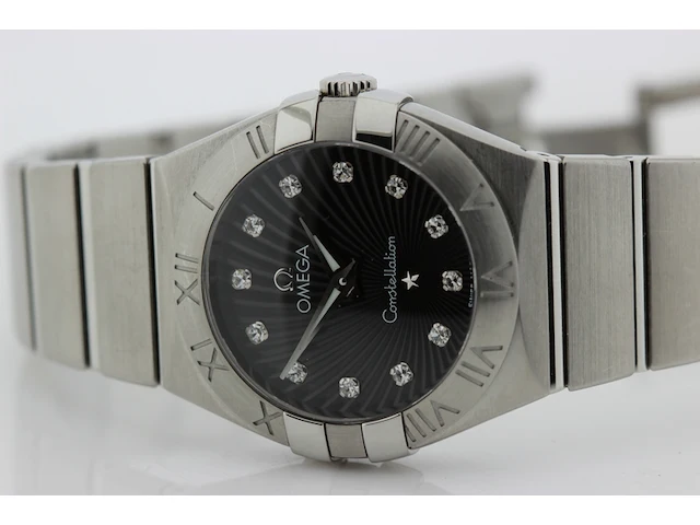 Dames polshorloge omega, constellation, zwarte wijzerplaat, bouwjaar ca 2010 - afbeelding 8 van  9