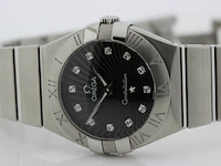 Dames polshorloge omega, constellation, zwarte wijzerplaat, bouwjaar ca 2010 - afbeelding 8 van  9
