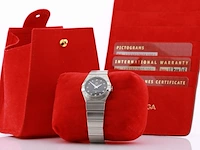 Dames polshorloge omega, constellation, zwarte wijzerplaat, bouwjaar ca 2010 - afbeelding 9 van  9