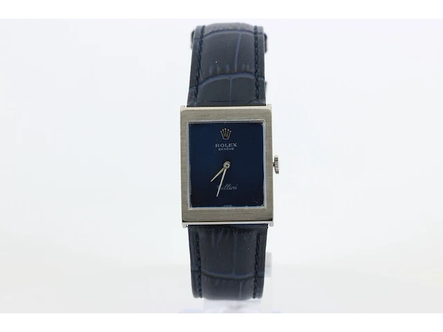 Dames polshorloge rolex, cellini, blauwe wijzerplaat, bouwjaar 1970 - afbeelding 1 van  9
