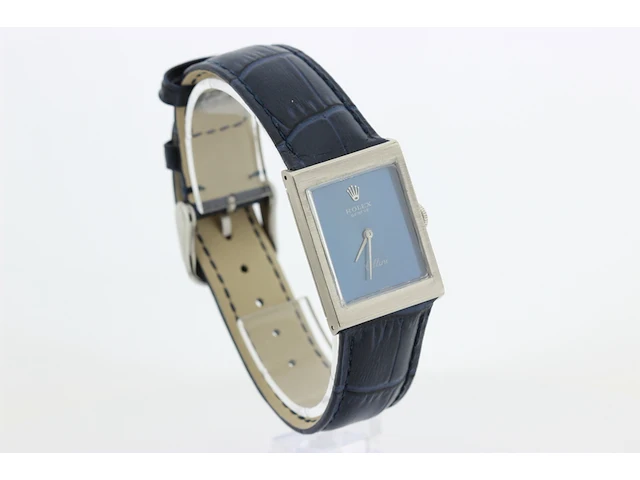 Dames polshorloge rolex, cellini, blauwe wijzerplaat, bouwjaar 1970 - afbeelding 2 van  9