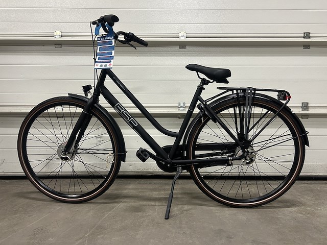Dames stadsfiets 57 cm 3 versnellingen bsp, o-seven n7, onyx black matt - afbeelding 1 van  20