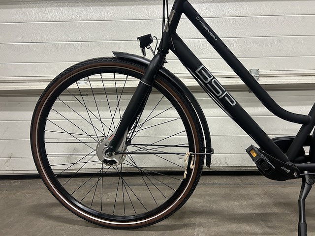 Dames stadsfiets 57 cm 3 versnellingen bsp, o-seven n7, onyx black matt - afbeelding 12 van  20