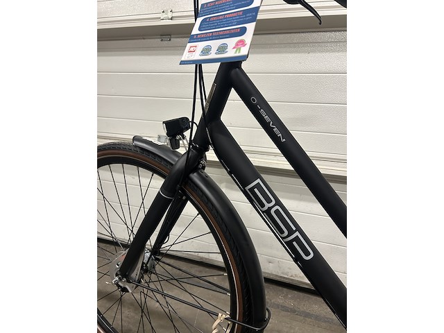 Dames stadsfiets 57 cm 3 versnellingen bsp, o-seven n7, onyx black matt - afbeelding 19 van  20