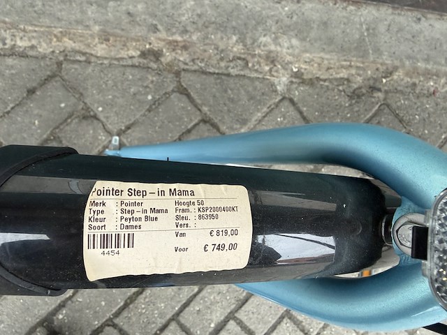 Dames stadsfiets frame maat 50 7 versnellingen pointer, step-in mama, peyton blue - afbeelding 9 van  17