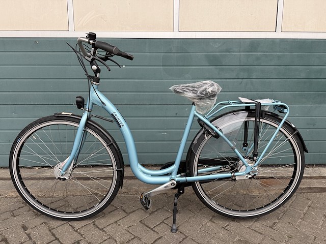 Dames stadsfiets frame maat 50 7 versnellingen pointer, step-in mama, peyton blue - afbeelding 1 van  17
