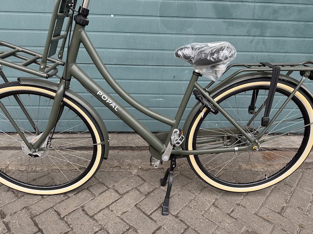 Dames stadsfiets frame maat 53 3 versnellingen, popal, daily dutch prestige n3, army green - afbeelding 15 van  18