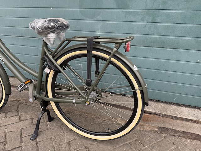 Dames stadsfiets frame maat 53 3 versnellingen, popal, daily dutch prestige n3, army green - afbeelding 17 van  18