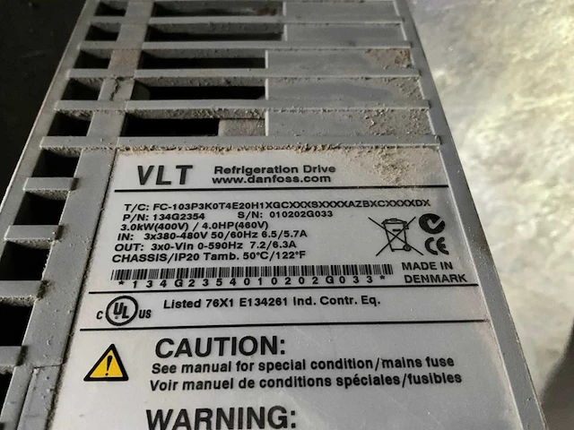 Danfoss fc-103p3k0t4e20h1 frequentieregelaar - afbeelding 5 van  5