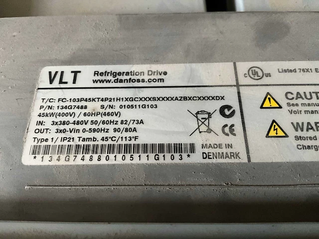 Danfoss fc-103p45kt4p21h1 frequentieregelaar - afbeelding 5 van  5