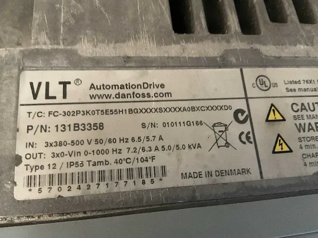 Danfoss fc-302p2k2t5e551bg frequentieregelaar (2x) - afbeelding 5 van  5