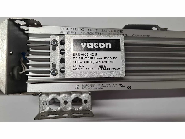 Danfoss vacon - remweerstand 500v/0,61kw/22a - afbeelding 2 van  2