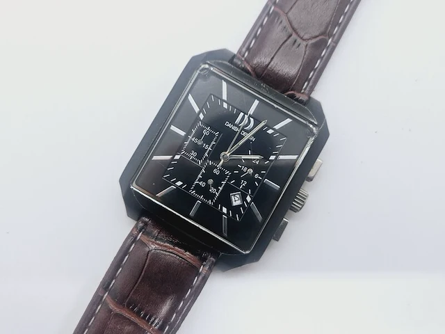 Danish design titanium chronograaf herenhorloge - afbeelding 1 van  8