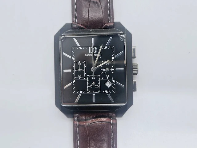 Danish design titanium chronograaf herenhorloge - afbeelding 2 van  8