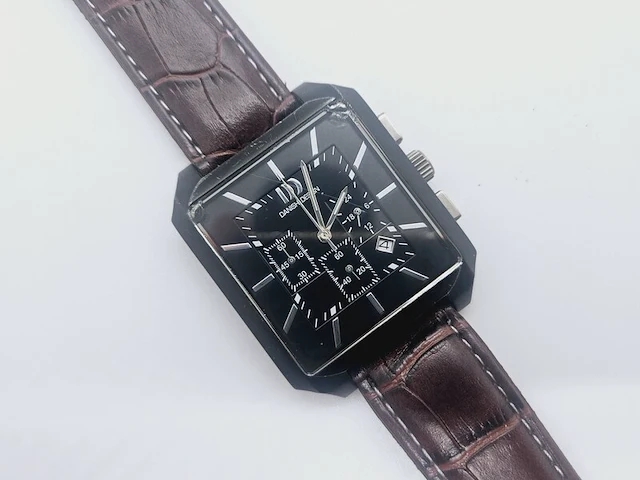 Danish design titanium chronograaf herenhorloge - afbeelding 3 van  8