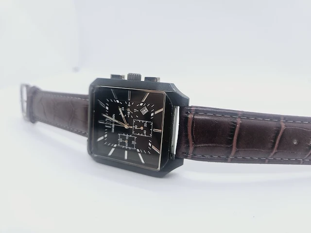 Danish design titanium chronograaf herenhorloge - afbeelding 6 van  8