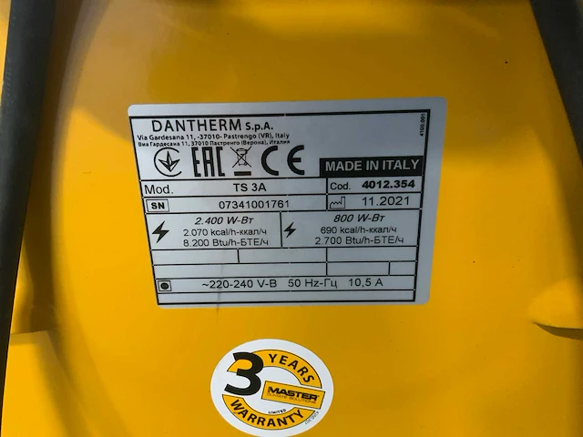 Dantherm ts 3a heater (2x) - afbeelding 6 van  7