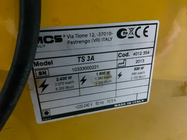 Dantherm ts 3a heater (2x) - afbeelding 7 van  7