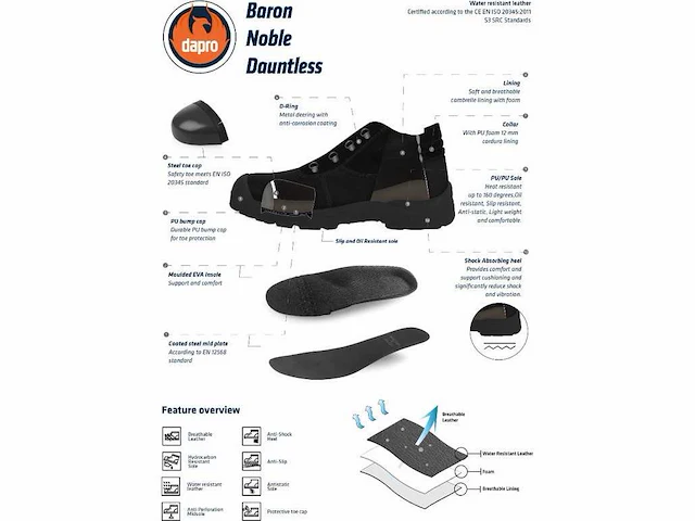 Dapro noble s3c werkschoenen (89x) - afbeelding 7 van  8