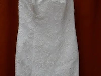 Daria karlozi trouwjurk met smalle bandjes - maat 38 - afbeelding 2 van  4