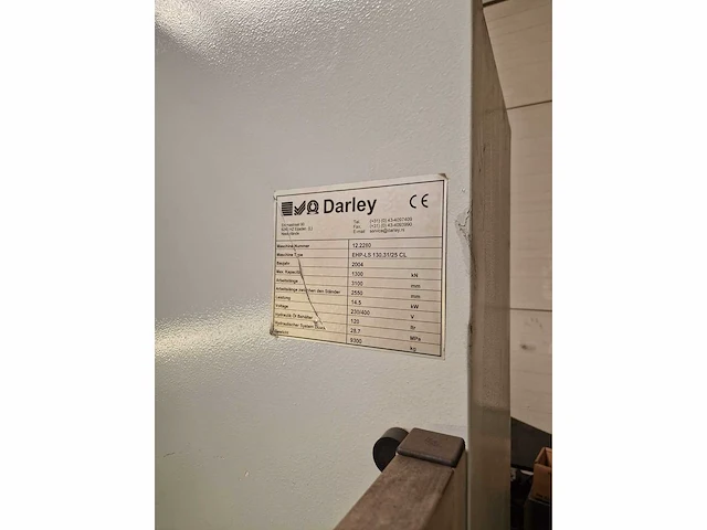 Darley - 2004 - ehp ls 130 31 25 cl - cnc kantbank - afbeelding 3 van  4
