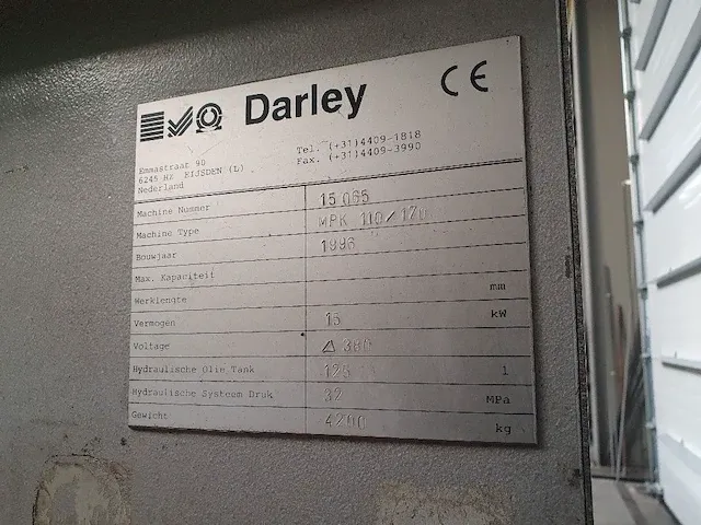 Darley - mpk 110 170 - punch machines - afbeelding 4 van  12