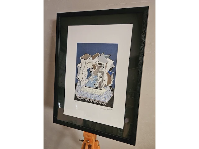 David hockney - lithograaf - ''deux 2'' in nieuwe lijst - afbeelding 1 van  6