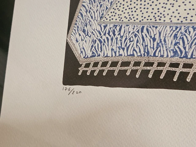 David hockney - lithograaf - ''deux 2'' in nieuwe lijst - afbeelding 4 van  6