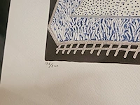 David hockney - lithograaf - ''deux 2'' in nieuwe lijst - afbeelding 4 van  6