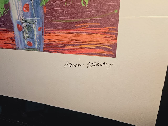 David hockney - lithograaf - ''sunflowers'' in nieuwe lijst - afbeelding 3 van  6