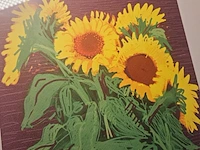David hockney - 'sunflowers'- lithograaf - in nieuwe lijst - afbeelding 3 van  7