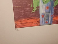 David hockney - 'sunflowers'- lithograaf - in nieuwe lijst - afbeelding 5 van  7
