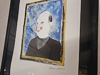 David hockney lithograaf - ''rolf nelson'' - in nieuwe lijst - afbeelding 2 van  7