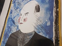David hockney lithograaf - ''rolf nelson'' - in nieuwe lijst - afbeelding 3 van  7