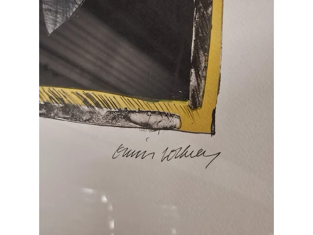 David hockney lithograaf - ''rolf nelson'' - in nieuwe lijst - afbeelding 4 van  7