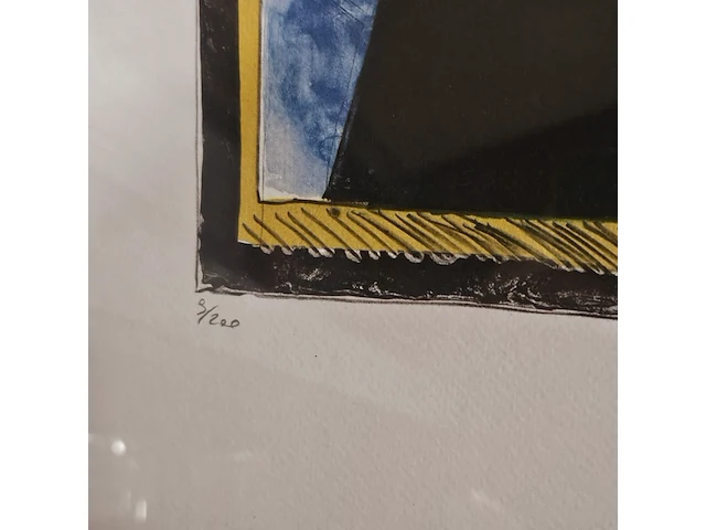 David hockney lithograaf - ''rolf nelson'' - in nieuwe lijst - afbeelding 5 van  7