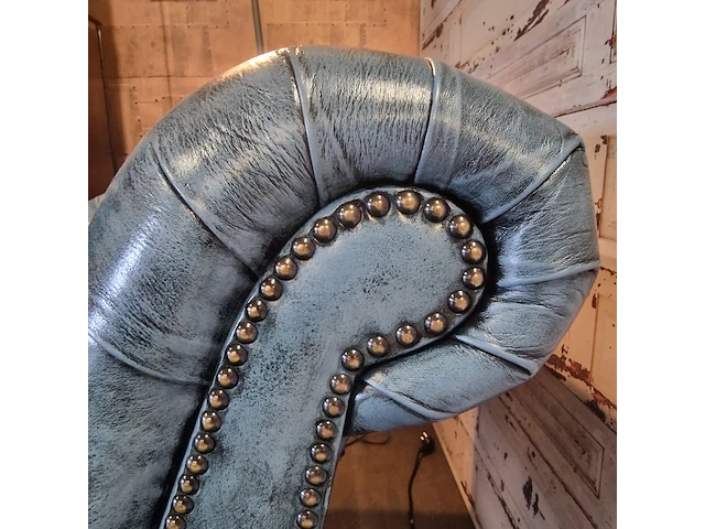Daybed chesterfield, blauw - afbeelding 3 van  9