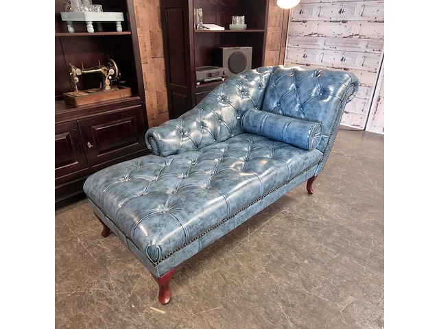 Daybed chesterfield, blauw - afbeelding 8 van  9