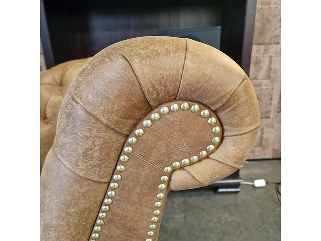Daybed chesterfield, bruin - afbeelding 3 van  7
