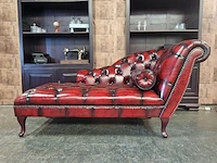 Daybed chesterfield, speciale nagels, rood - afbeelding 1 van  7
