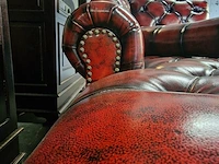 Daybed chesterfield, speciale nagels, rood - afbeelding 3 van  7