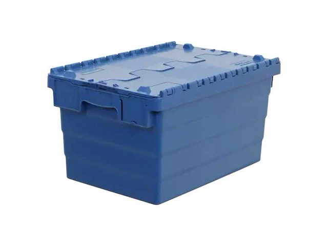 Dbp-106 distributie bak met deksel blauw 600x400x320mm (50x) - afbeelding 1 van  9