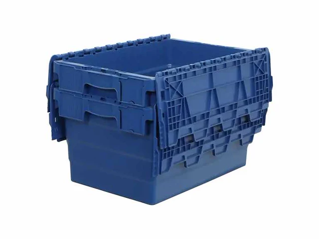Dbp-106 distributie bak met deksel blauw 600x400x320mm (50x) - afbeelding 2 van  9