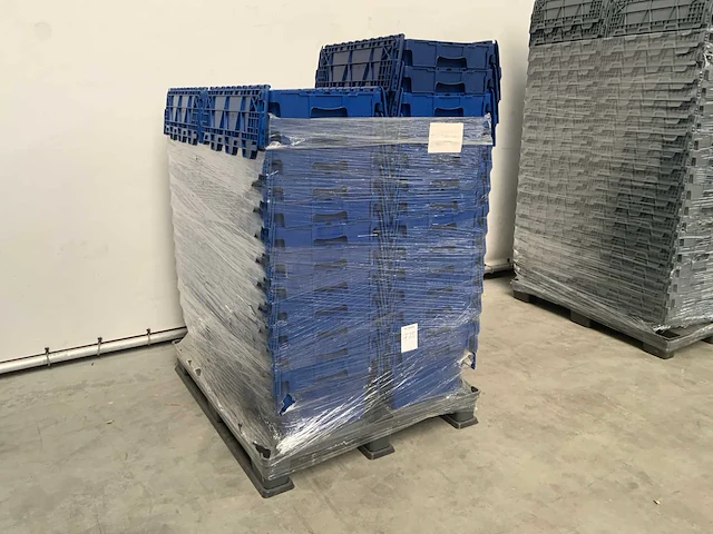 Dbp-106 distributie bak met deksel blauw 600x400x320mm (50x) - afbeelding 4 van  9