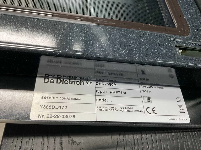 De dietrich phf71m multifunctionele oven - afbeelding 4 van  4