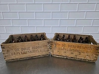 De drie ridders gijverinkhove - nostalgische bierkrat met flessen (2x) - afbeelding 1 van  7