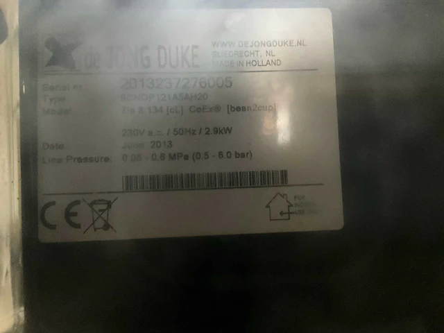 De jong duke zia koffiemachine met onderzetkast - afbeelding 5 van  13